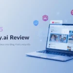 Blogify.ai converting a YouTube video into an SEO-optimized blog post using AI automation tools.