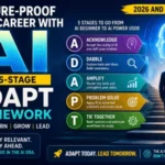 Future-proof your career with AI featured image showing the 5-stage ADAPT framework for AI career growth in 2026